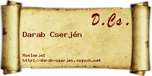 Darab Cserjén névjegykártya